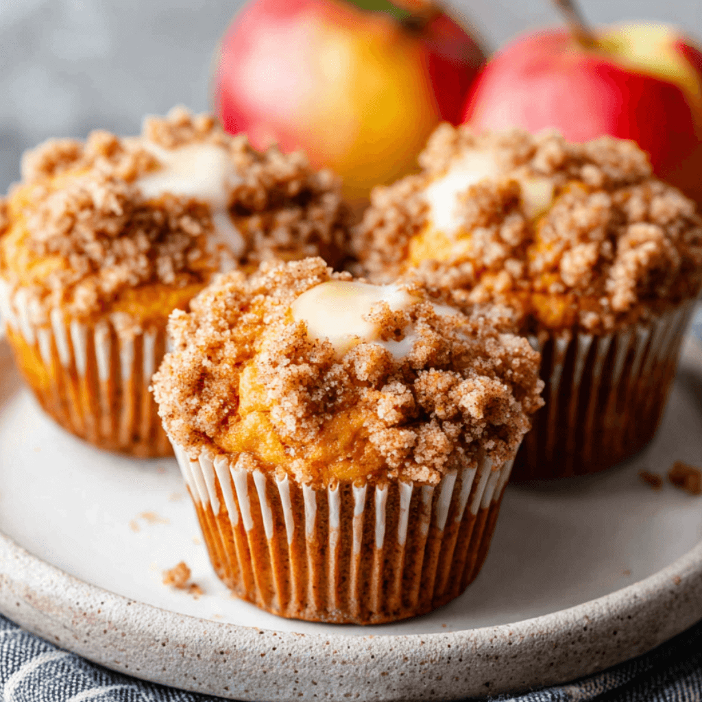 Apple Pumpkin Streusel Muffins Small Batch for Fall Delights!