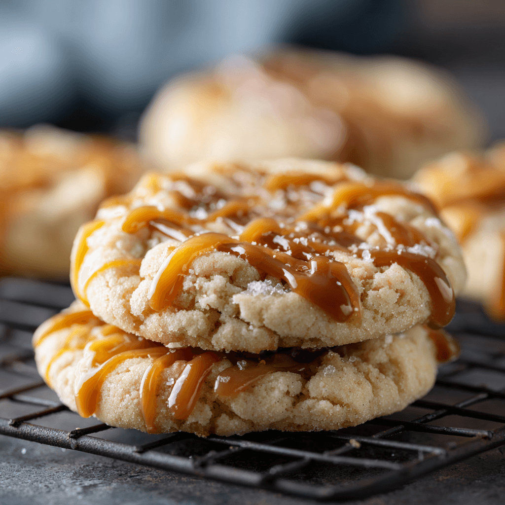 Copycat Crumbl Salted Caramel Cheesecake Cookies you'll crave!