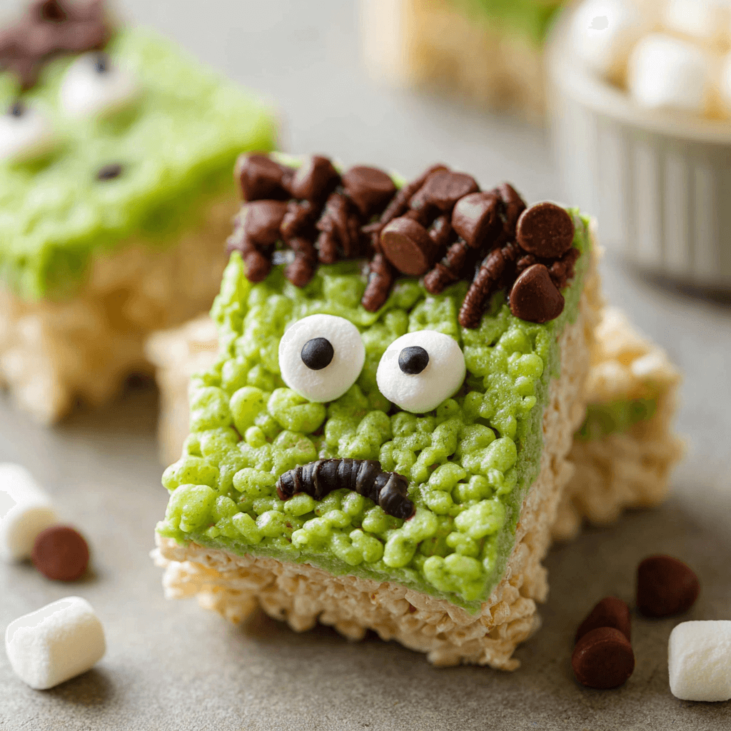 Frankenstein Rice Krispie Treats: A Spooky Delight!