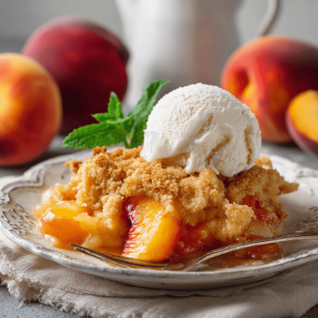 Peach cobbler with fresh peaches: A Delightful Summer Treat!