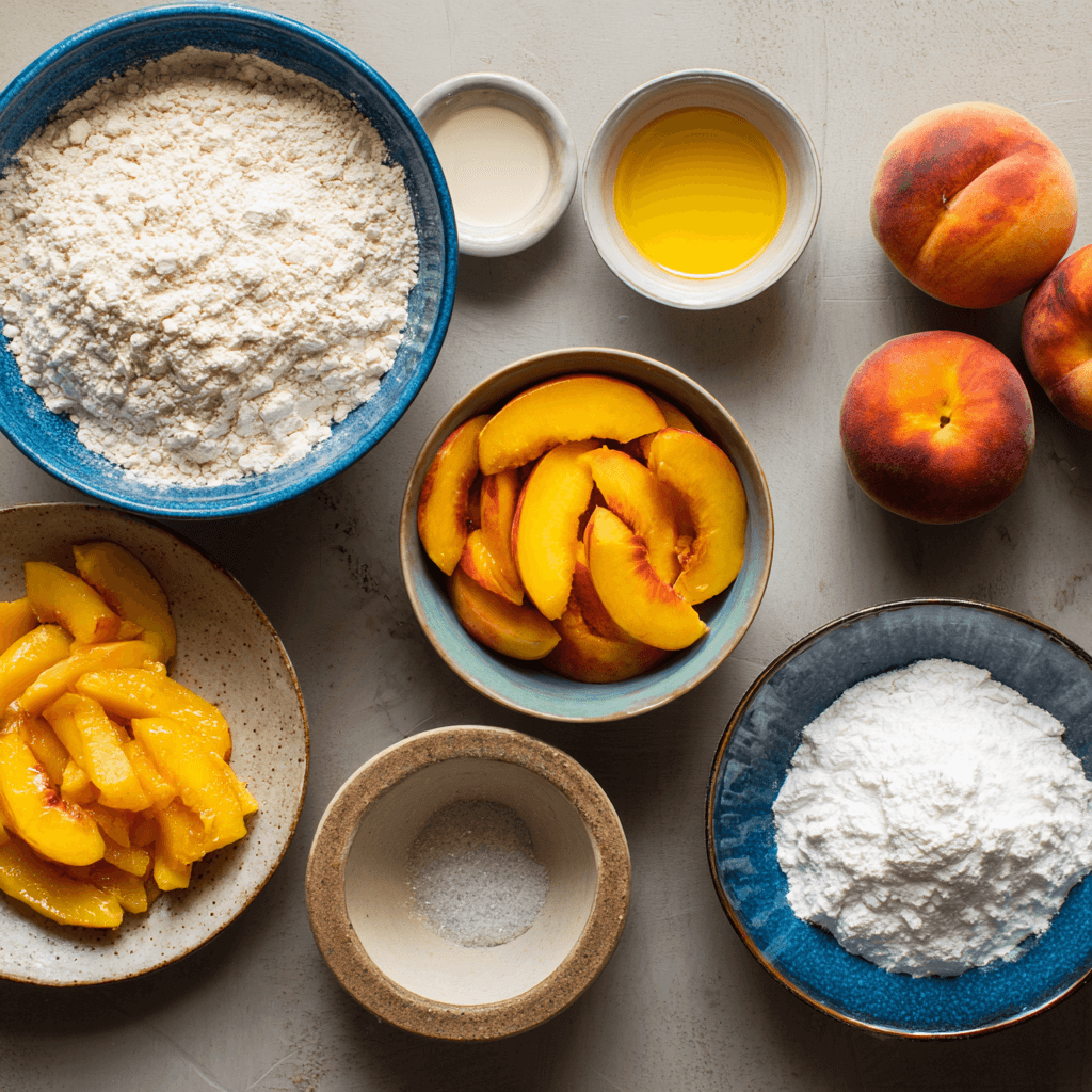 Peach cobbler with fresh peaches for a summer delight!