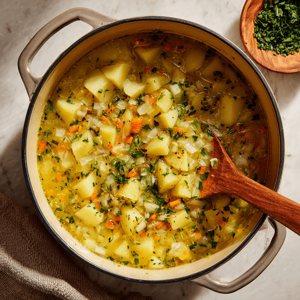 Cheddar Garlic Herb Potato Soup That Will Wow Your Tastebuds!