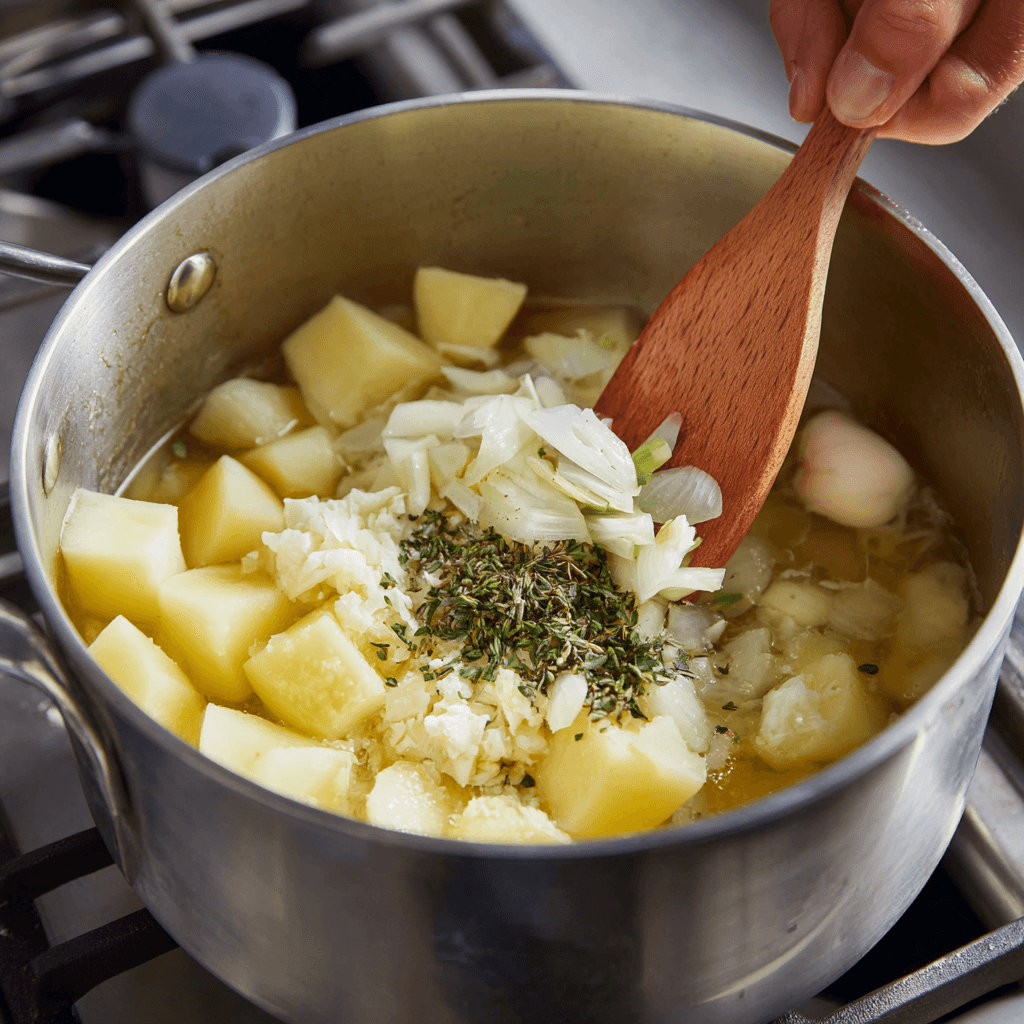 Cheddar Garlic Herb Potato Soup: A Flavorful Delight!