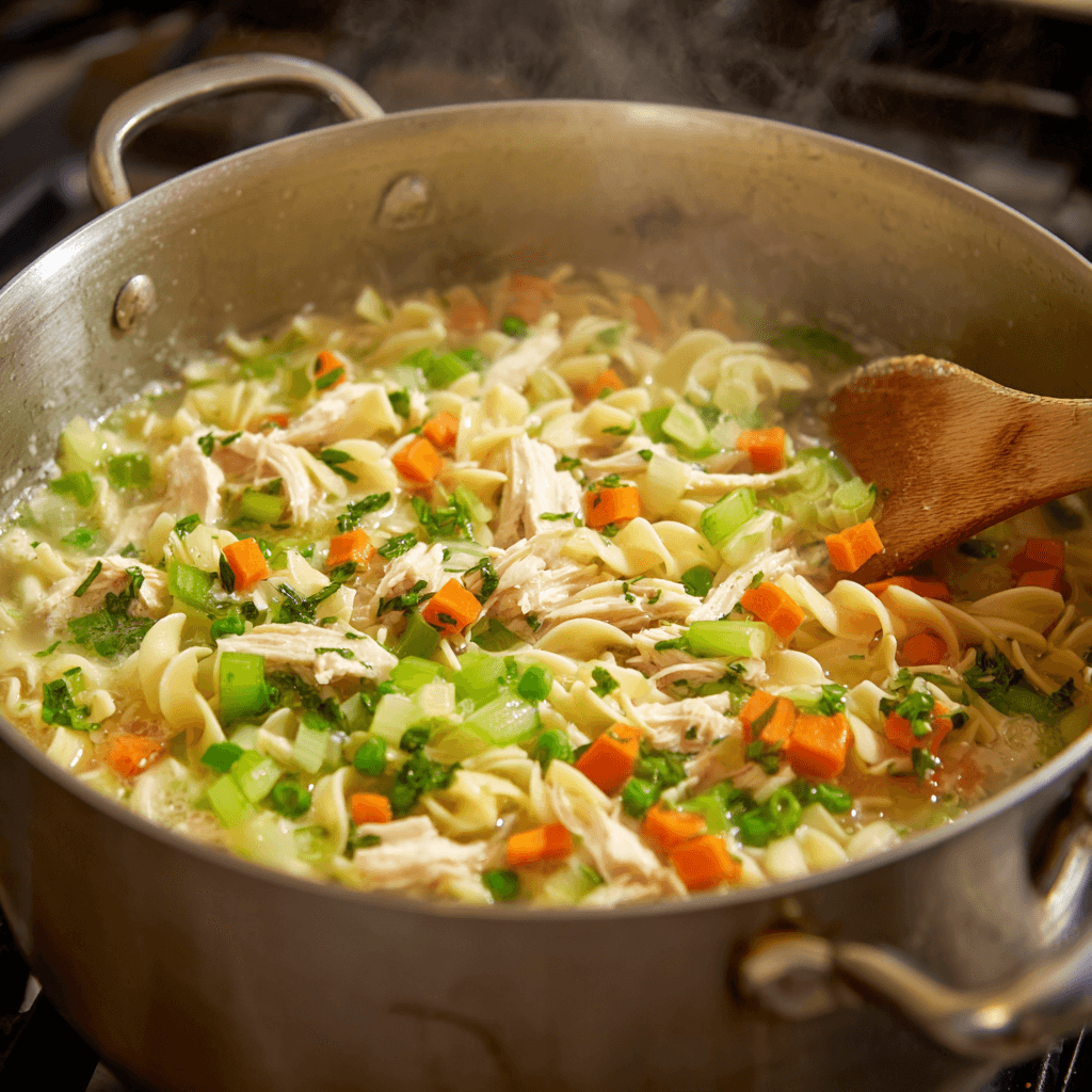 Easy Creamy Chicken Noodle Soup: A Heartwarming Delight!