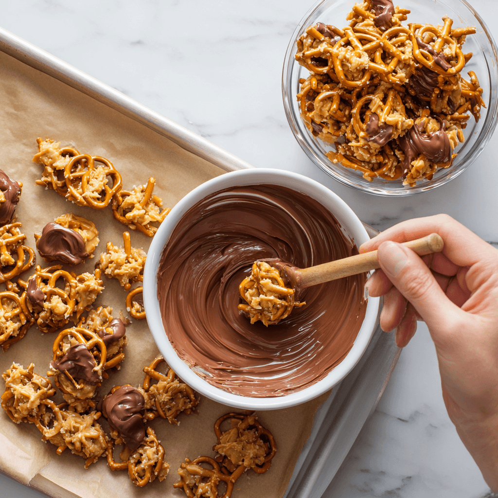 No-Bake Peanut Butter Pretzel Clusters: A Sweet Delight!
