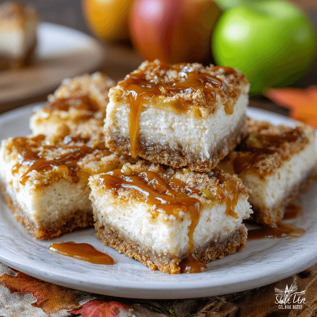 Caramel Apple Cheesecake Bars Recipe Perfect for Fall!