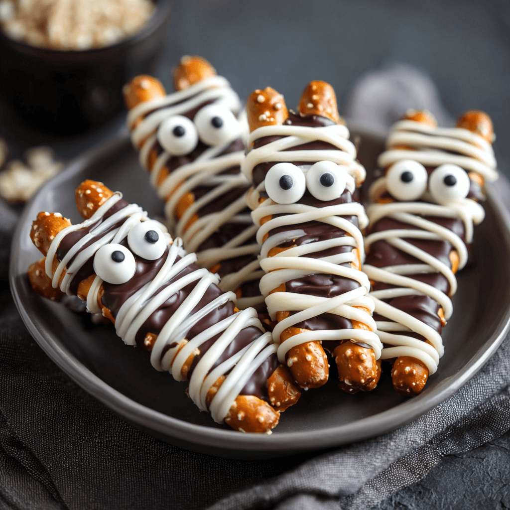 Chocolate Pretzels Mummy: A Spooky Halloween Treat!