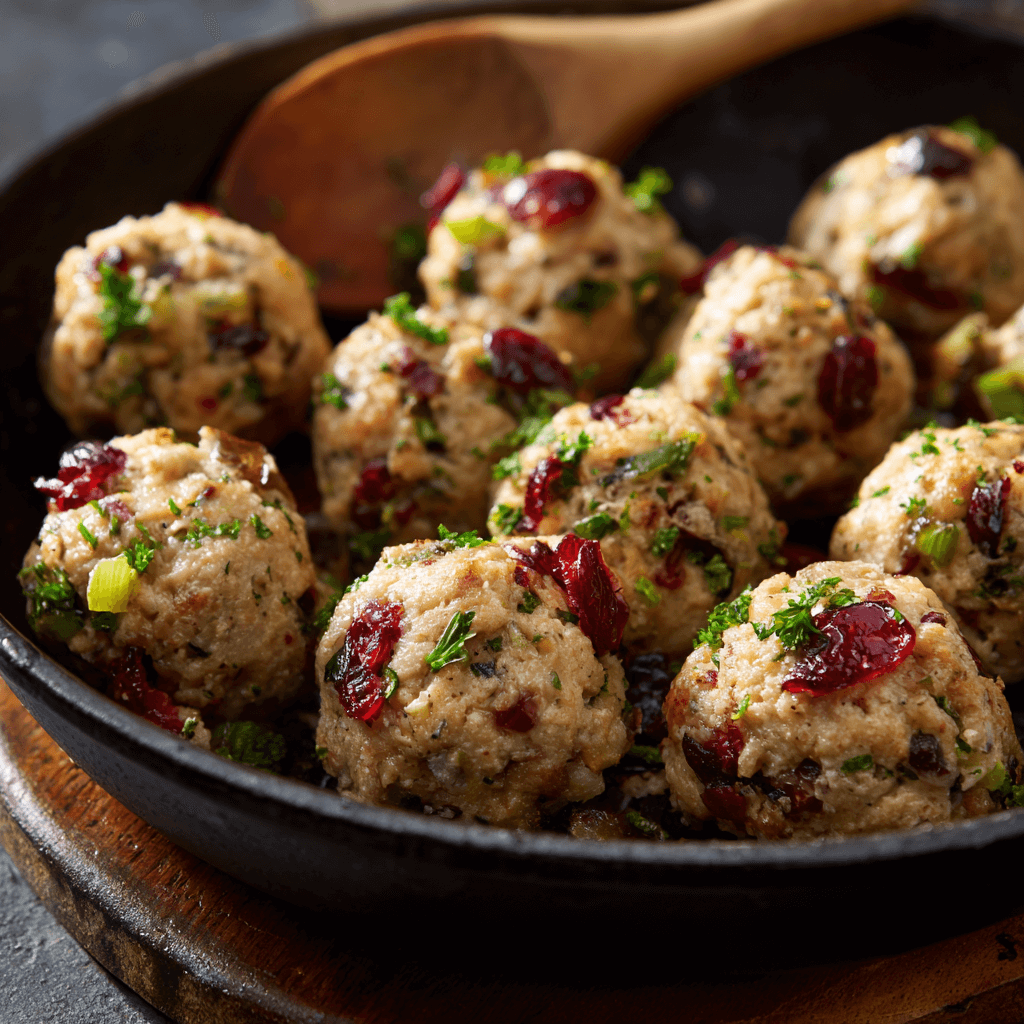 Cranberry Turkey Stuffing Balls: A Flavorful Holiday Treat!