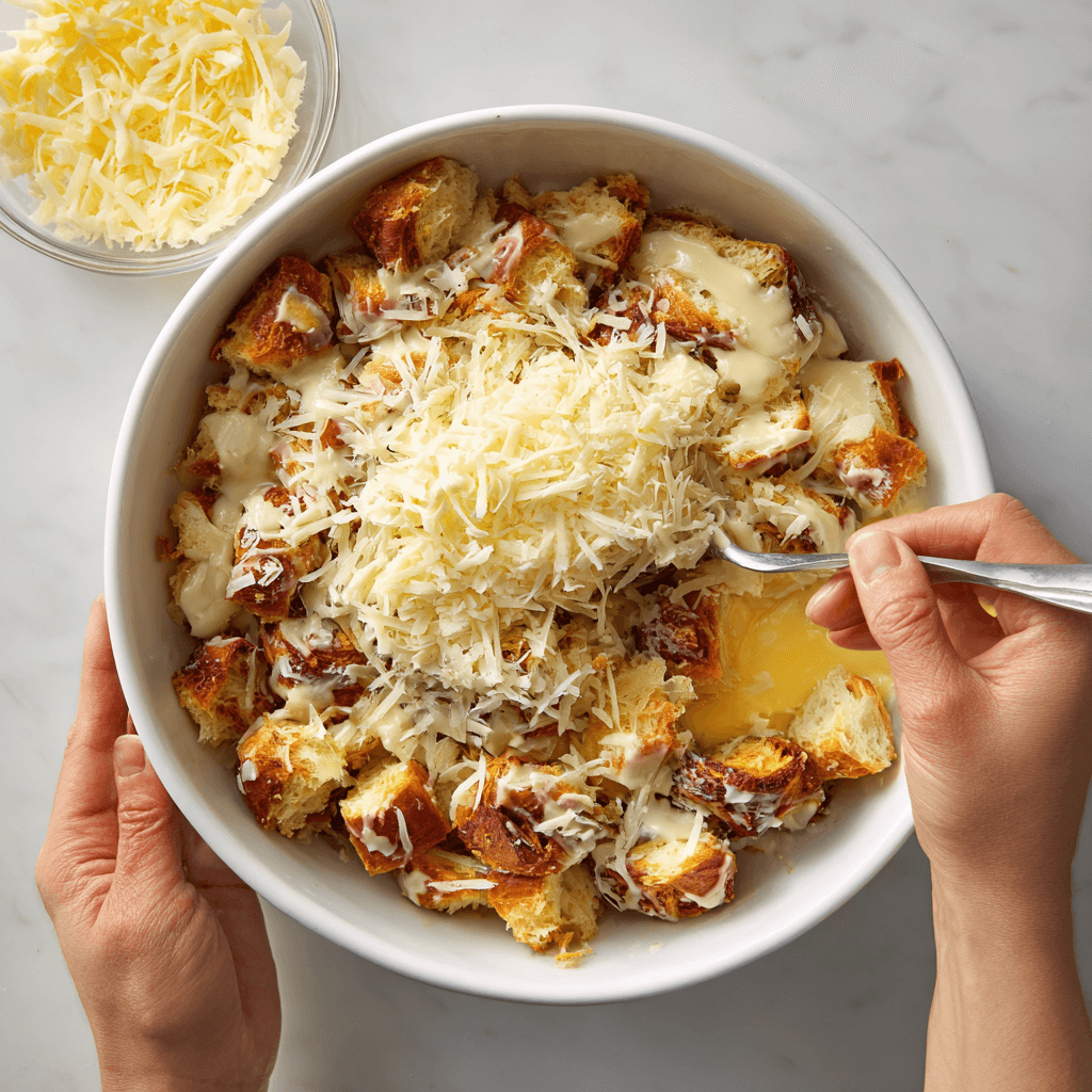 Overnight Croissant Breakfast Casserole for Easy Mornings