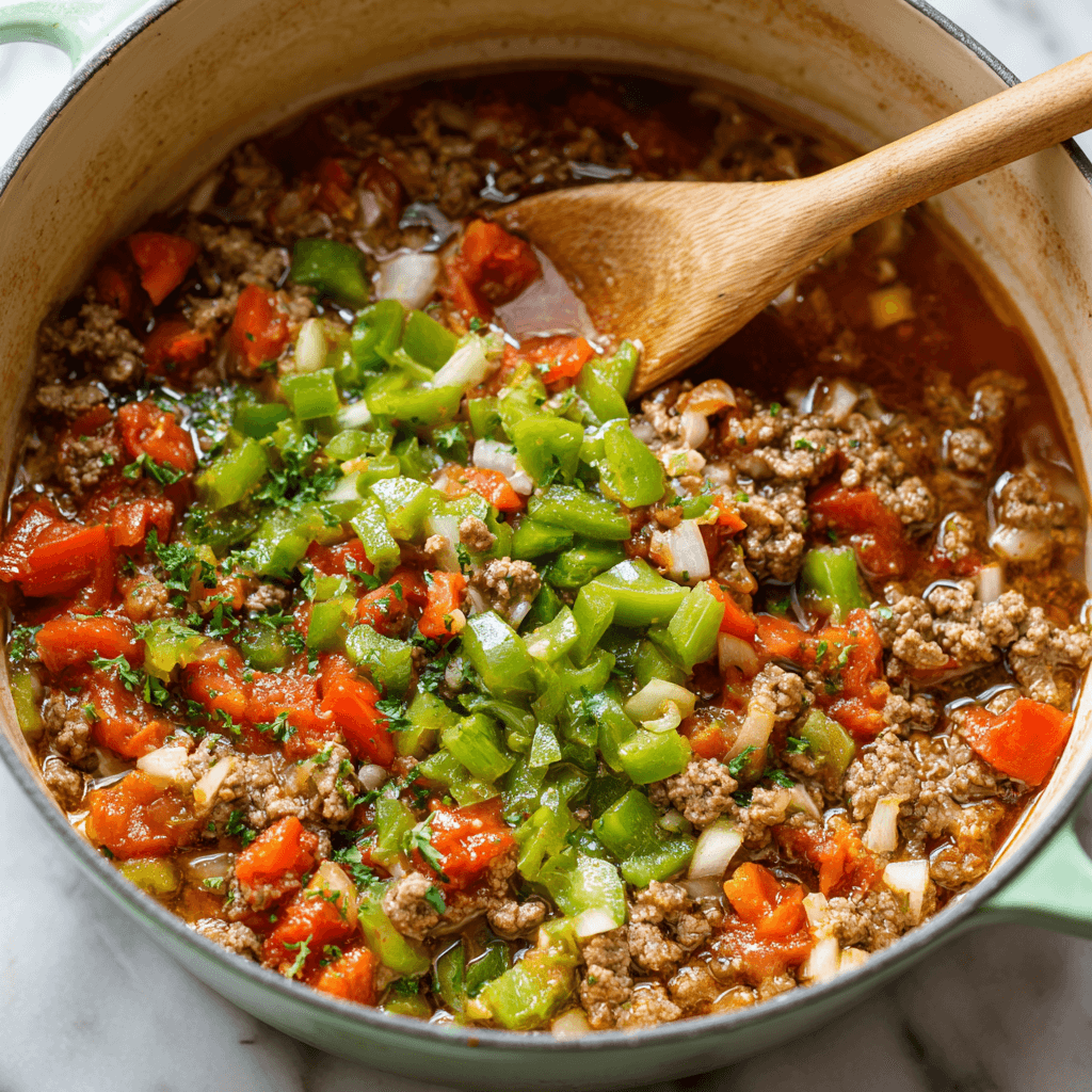 Stuffed Green Pepper Soup: A Flavorful Comfort Delight!