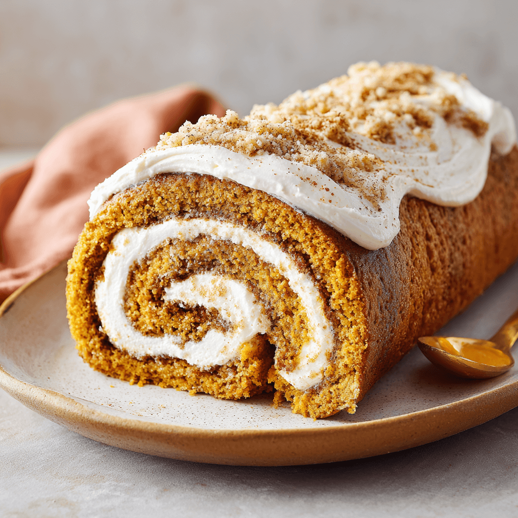 Creamy Pumpkin Spice Roll Cake: A Must-Try Fall Delight!
