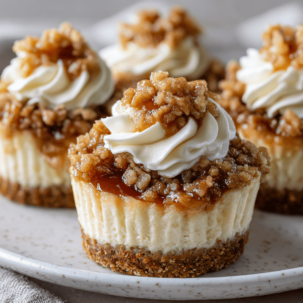 Easy Apple Crisp Mini Cheesecakes You Can't Resist!