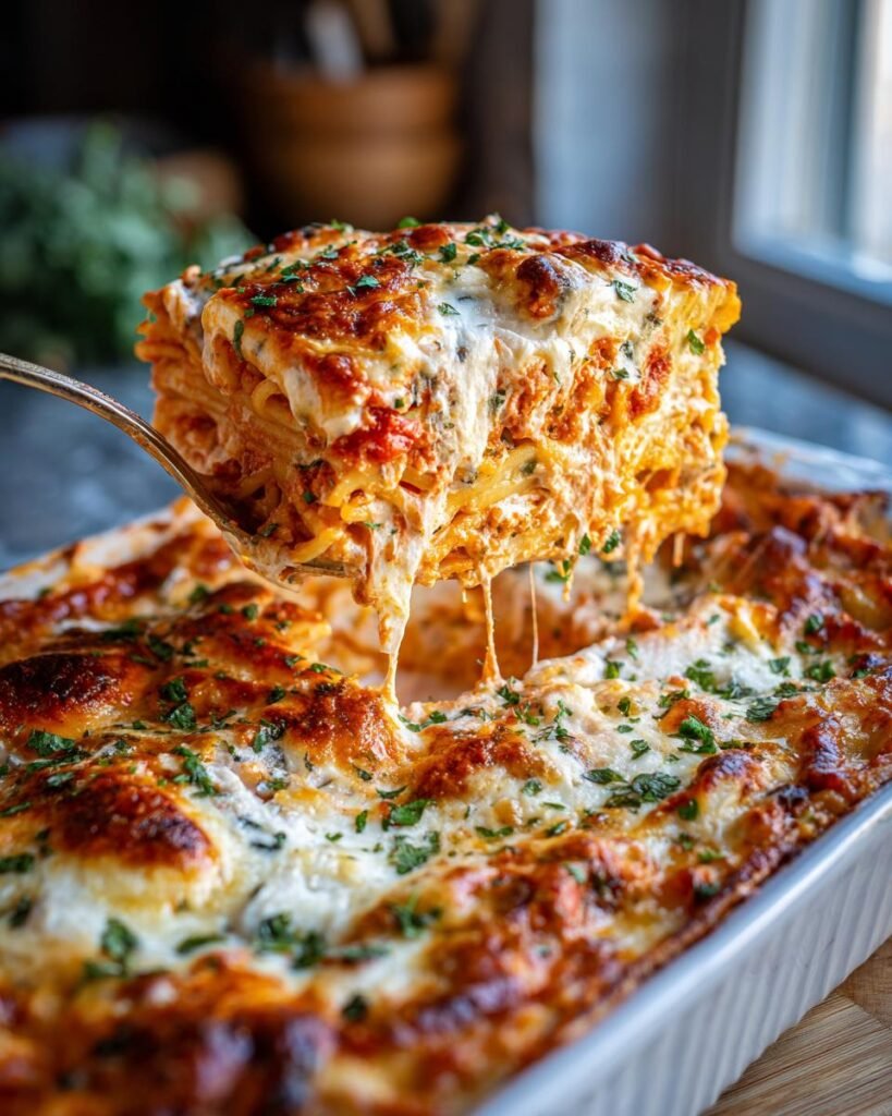 Creamy Southern Spaghetti Bake