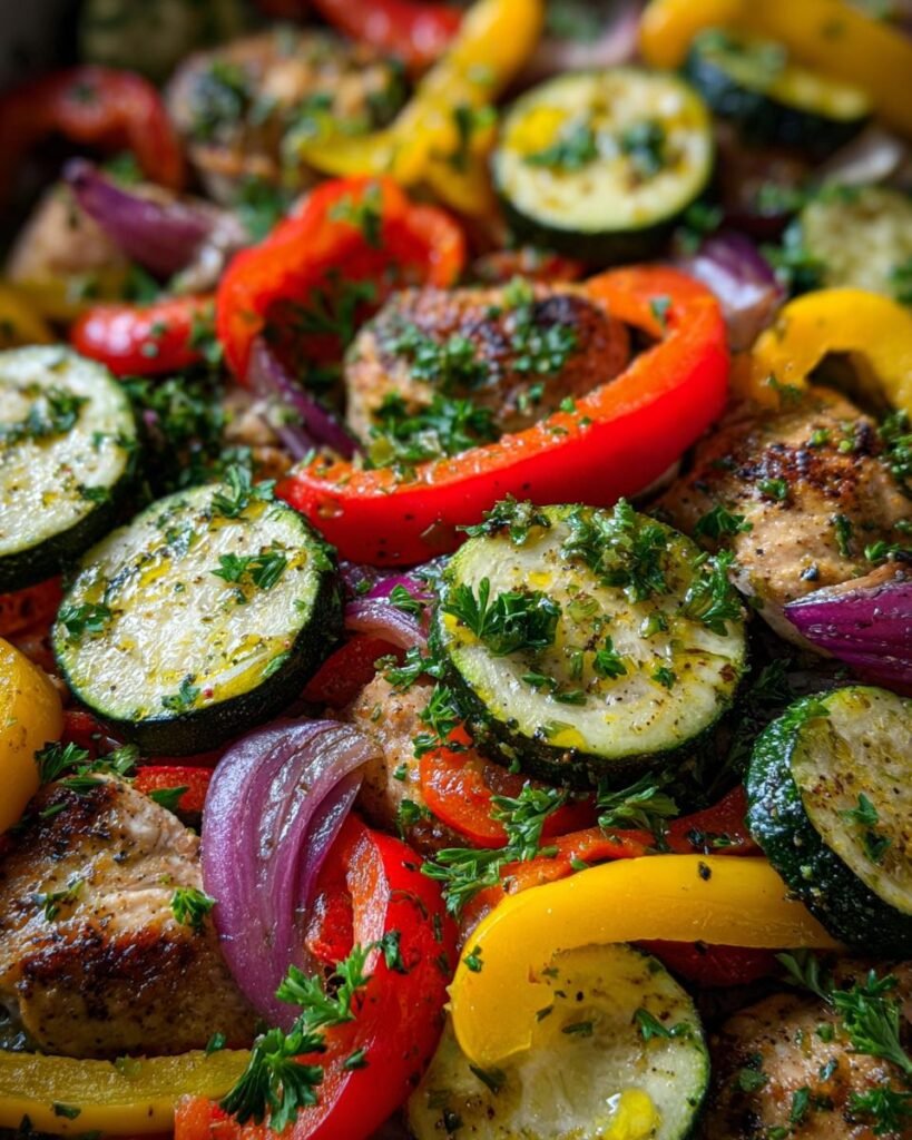 Sheet Pan Mediterranean Chicken & Zucchini