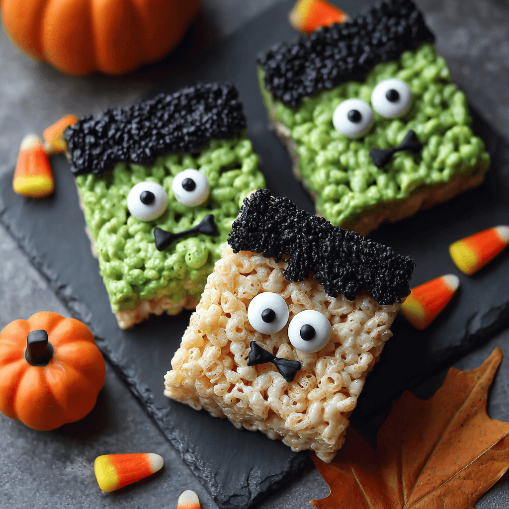 Frankenstein Rice Krispie Treats: A Spooky Delight!