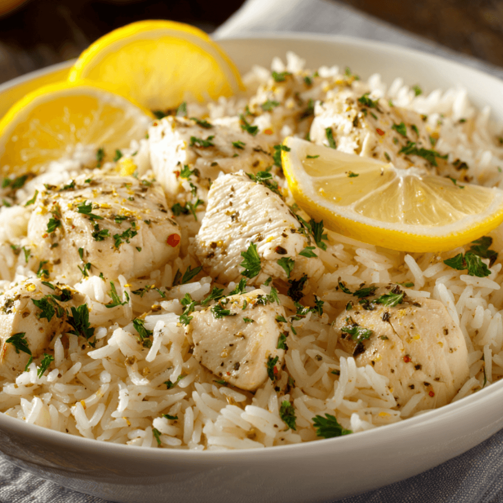 Slow Cooker Lemon Herb Chicken and Rice for Easy Meals