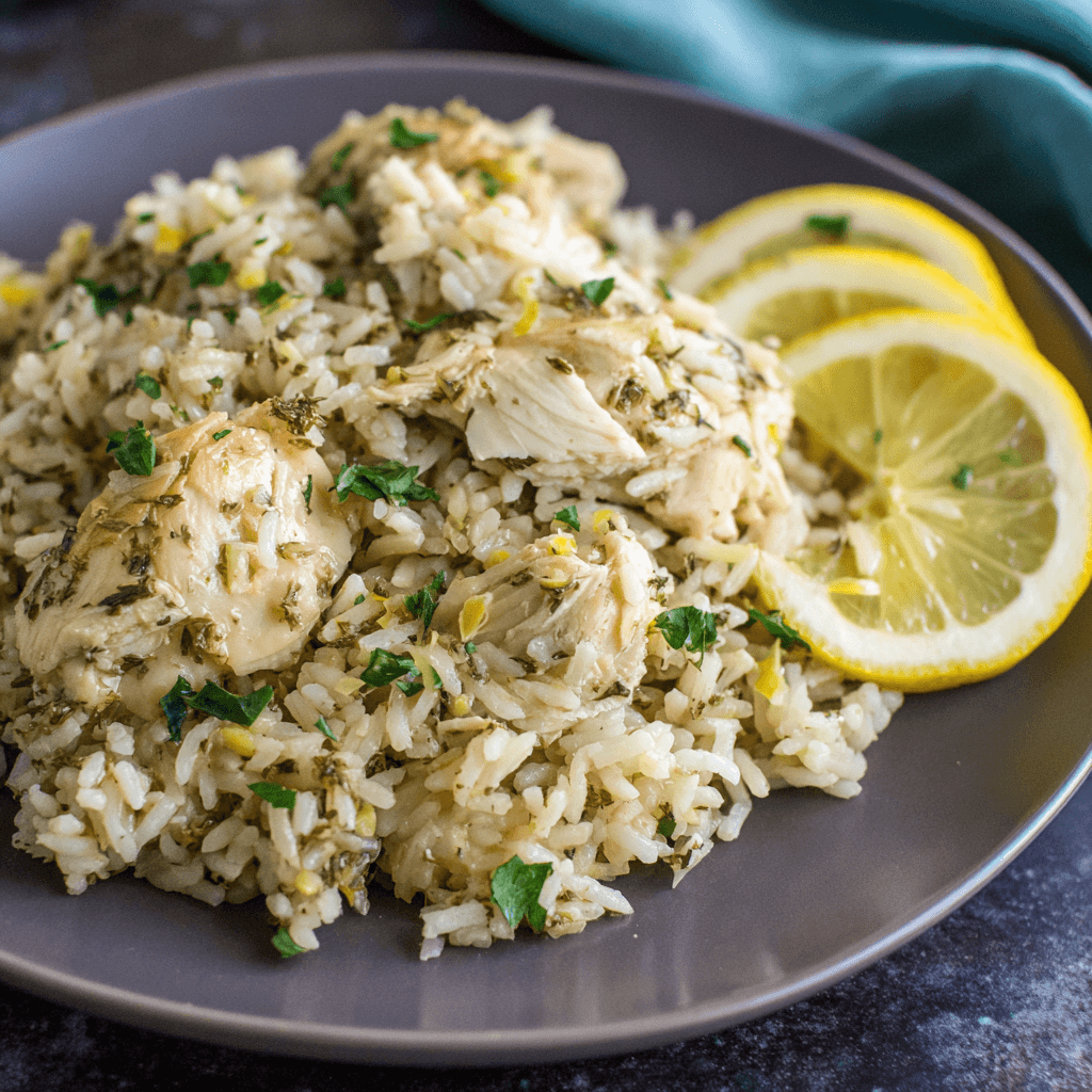 Slow Cooker Lemon Herb Chicken and Rice for Easy Dinners