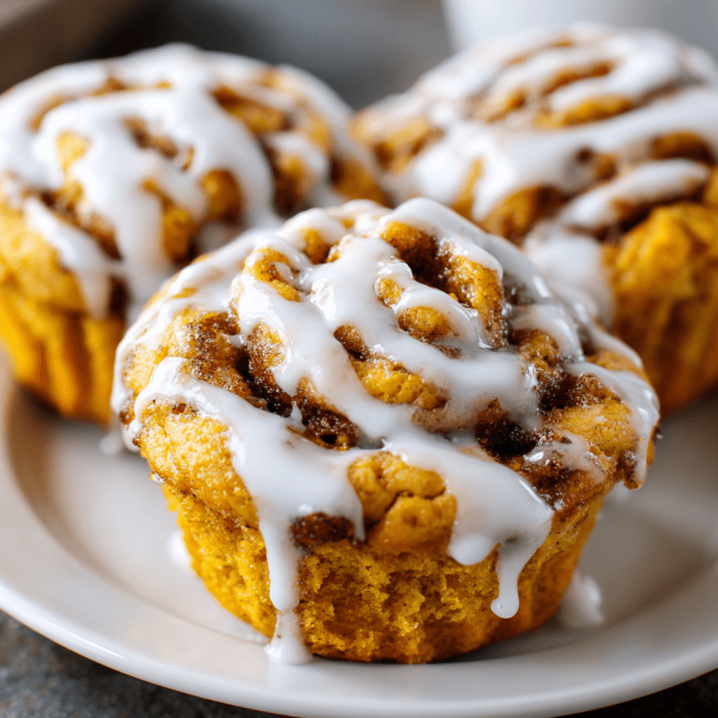 The Best Pumpkin Cinnamon Roll Muffins Ever for Fall!