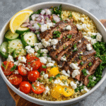 Healthy Steak Bowl Recipe Inspired by the Mediterranean Diet You'll Love!