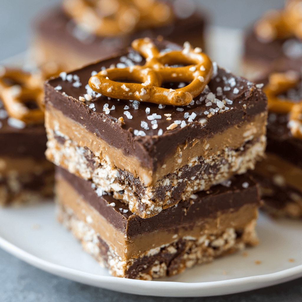 No-Bake! Chocolate Pretzel Peanut Butter Squares Recipe Revealed!