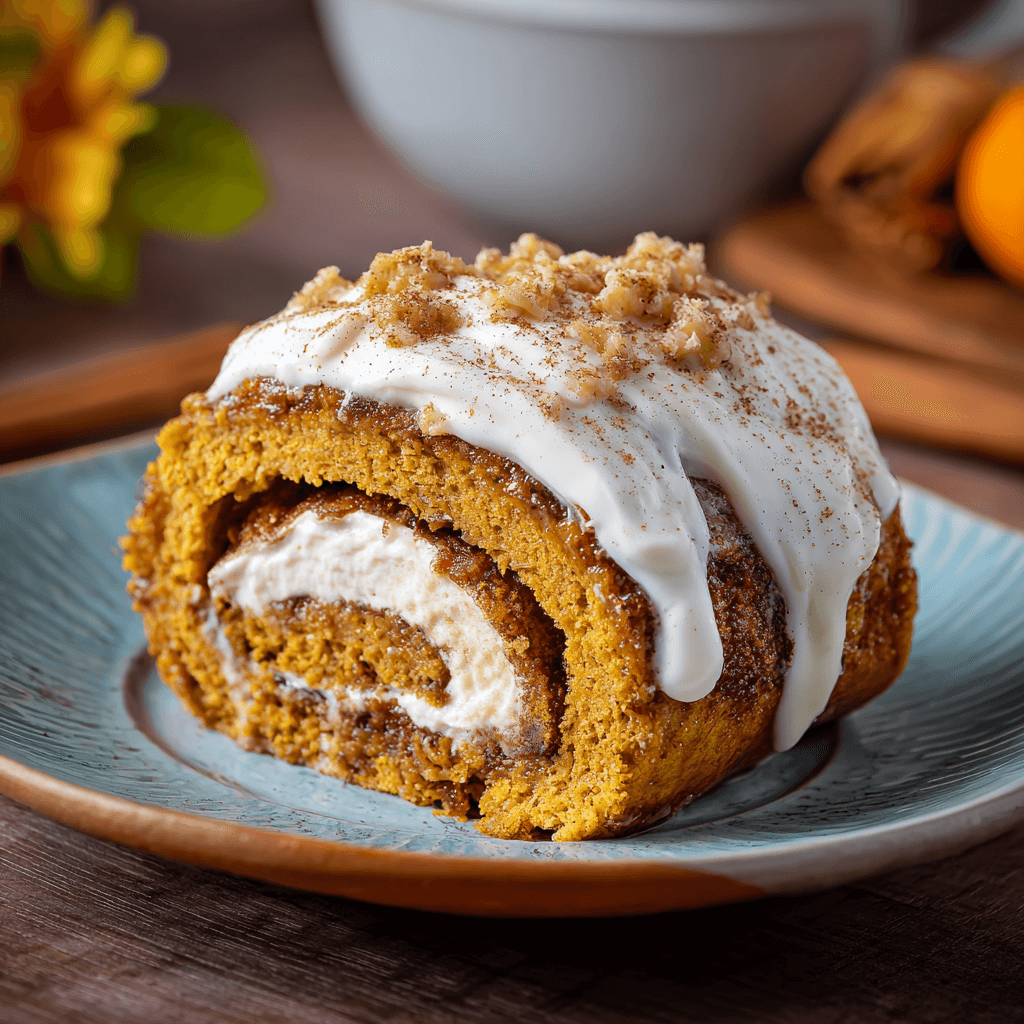 Creamy Pumpkin Spice Roll Cake: A Must-Try Fall Delight!