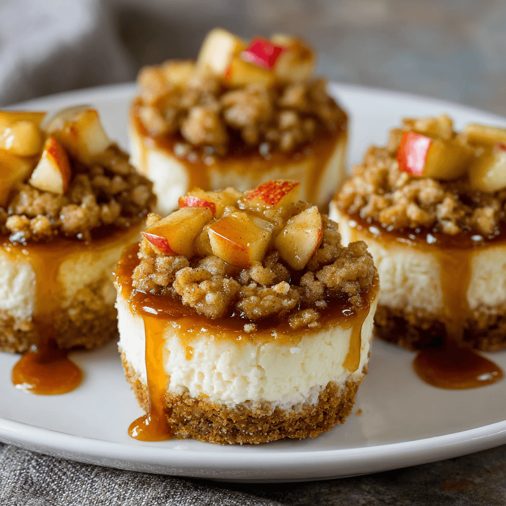 Easy Apple Crisp Mini Cheesecakes You Can't Resist!