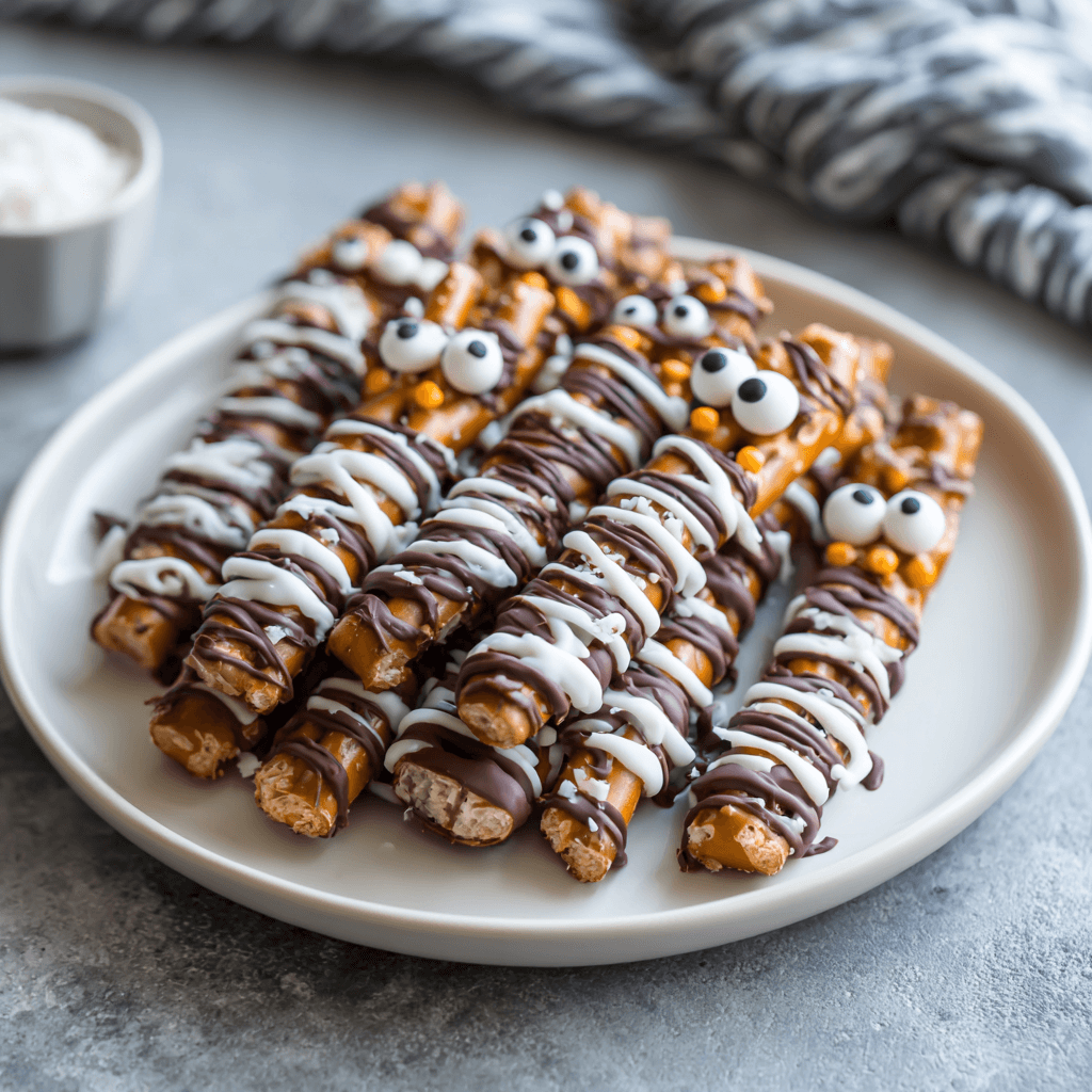 Chocolate Pretzels Mummy: A Spooky Halloween Treat!