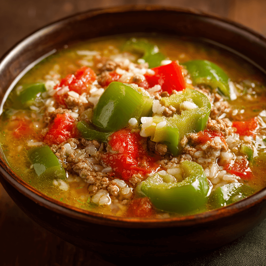 Stuffed Green Pepper Soup: A Flavorful Comfort Delight!