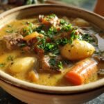 Beef Cheddar Gnocchi Soup
