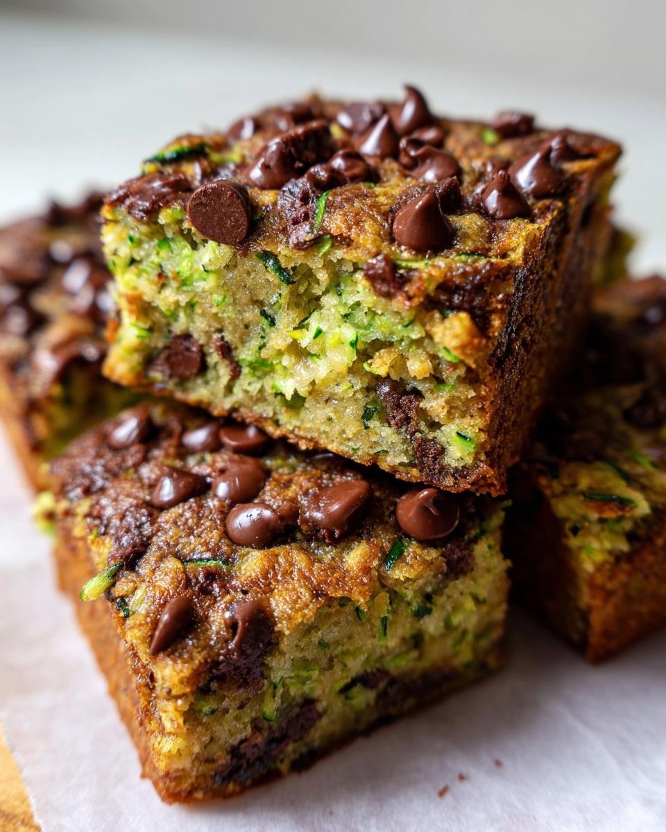 Chocolate Chip Zucchini Bars - detail 1