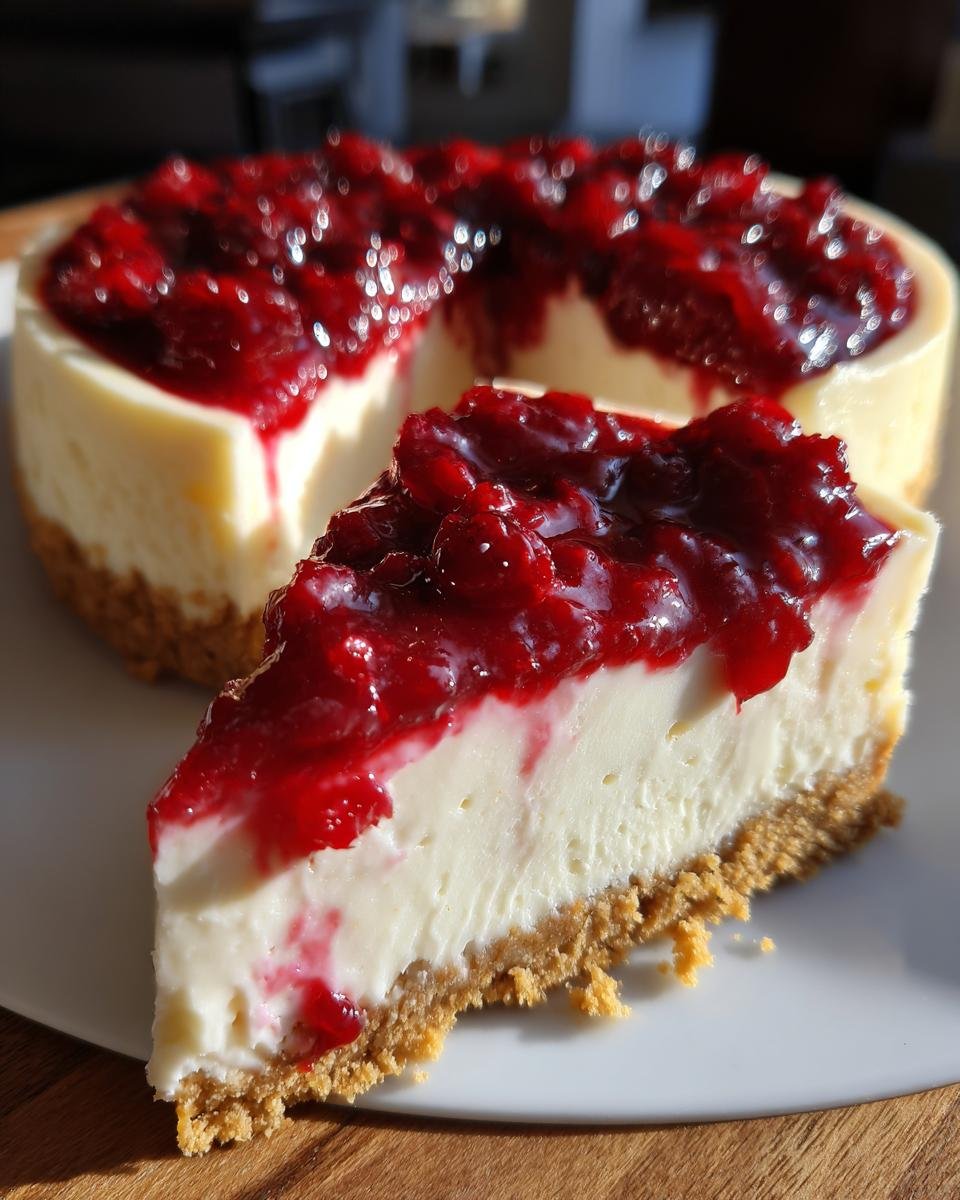 Creamy Cranberry Cheesecake Recipe - detail 2