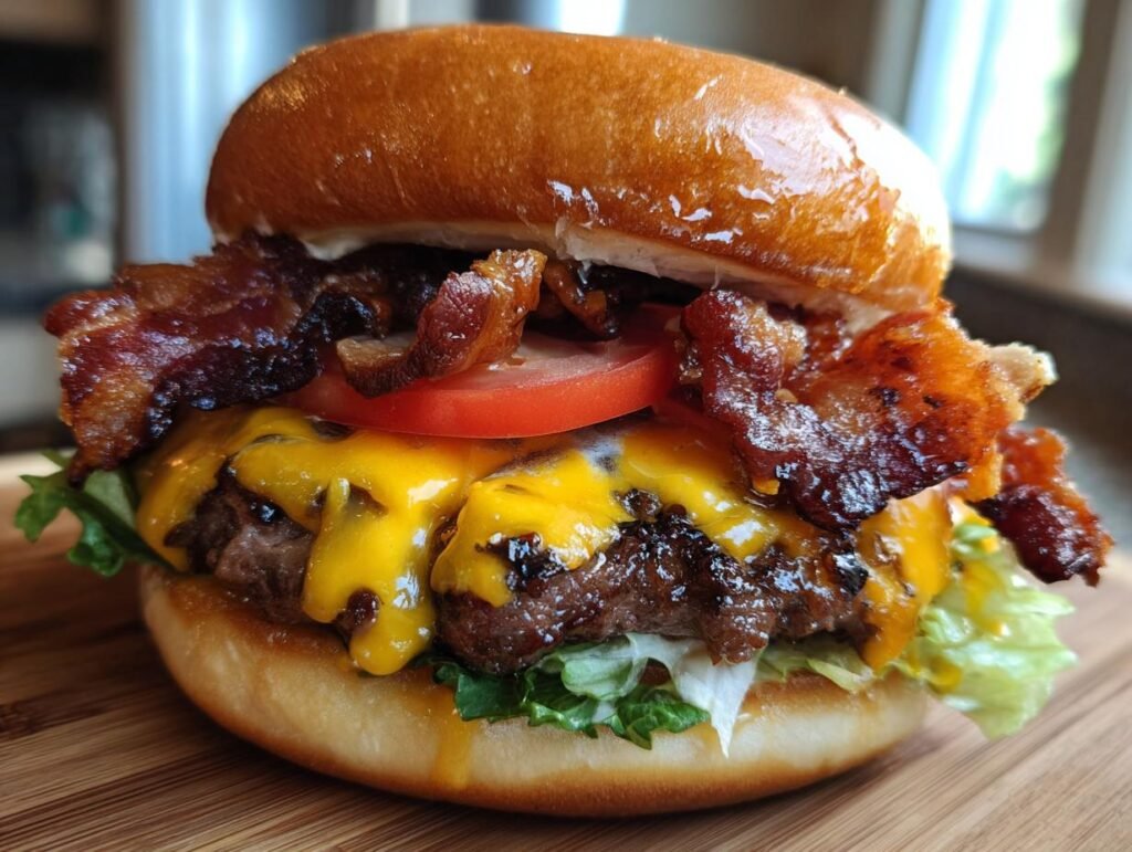 Irresistible Buttery Glazed Donut Burger