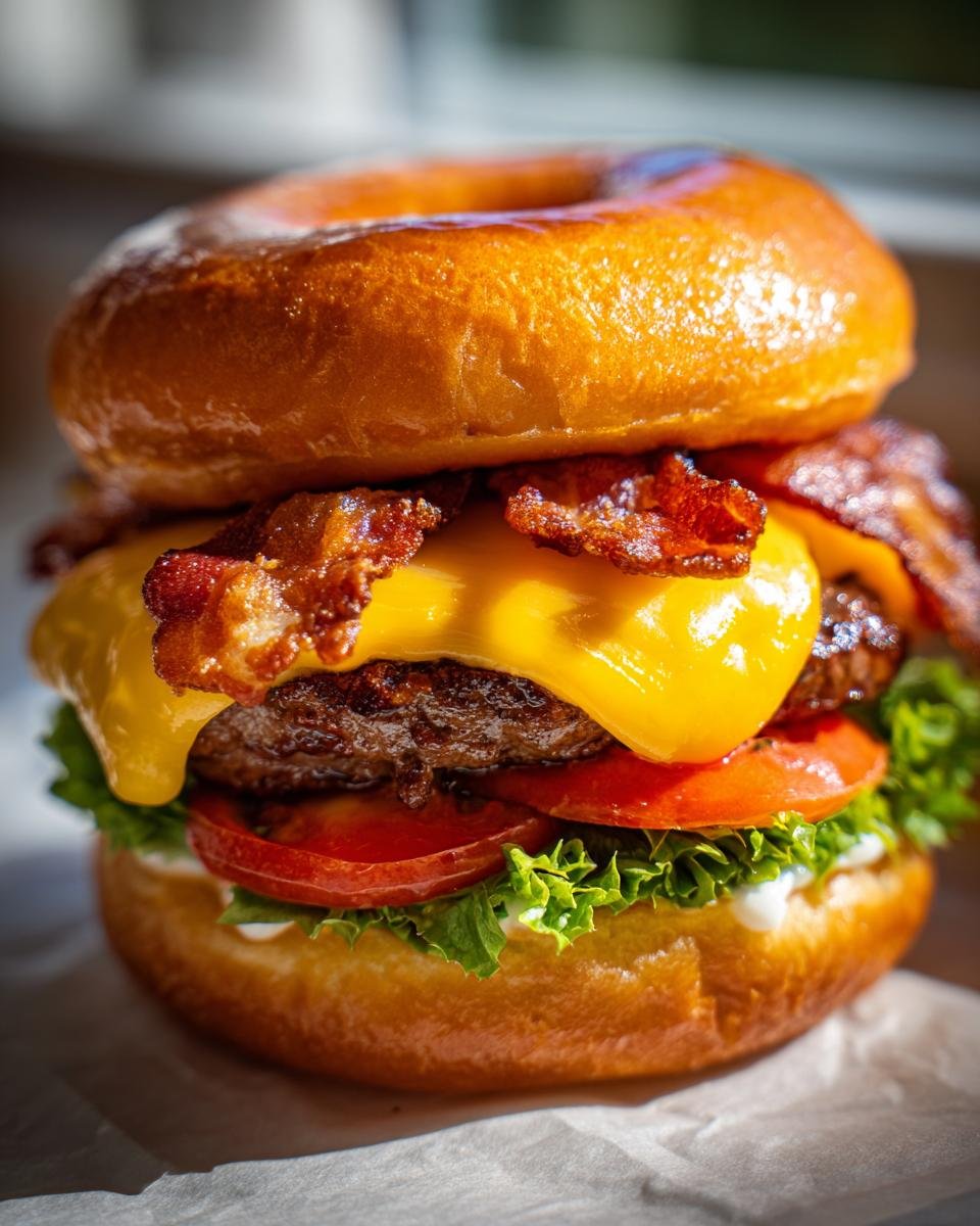 Irresistible Buttery Glazed Donut Burger - detail 2