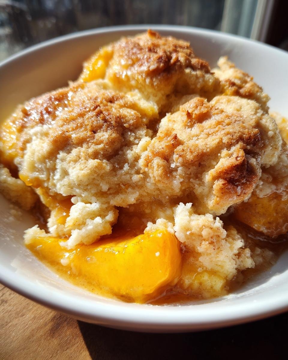 Old School Easy Brown Sugar Peach Cobbler - detail 1
