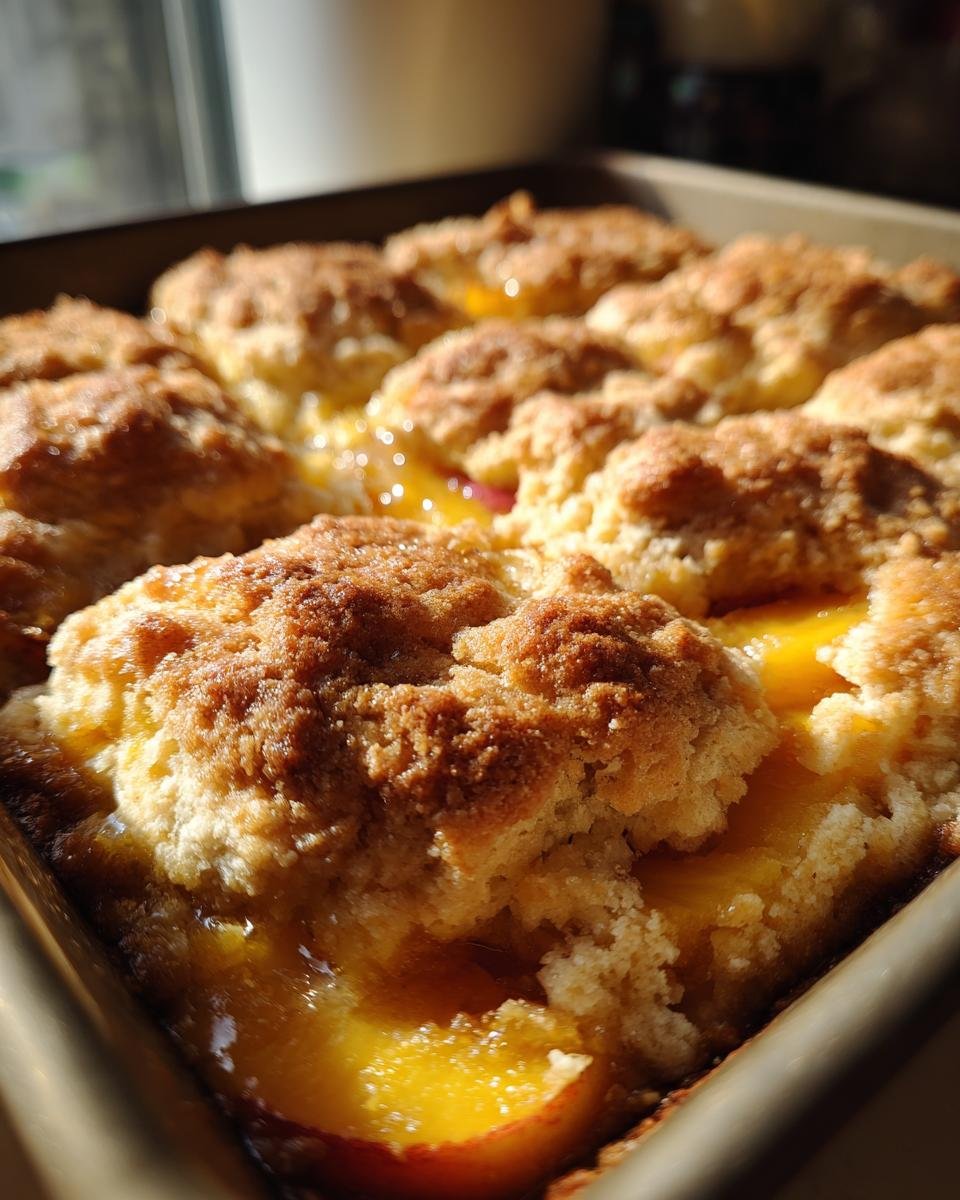 Old School Easy Brown Sugar Peach Cobbler - detail 2