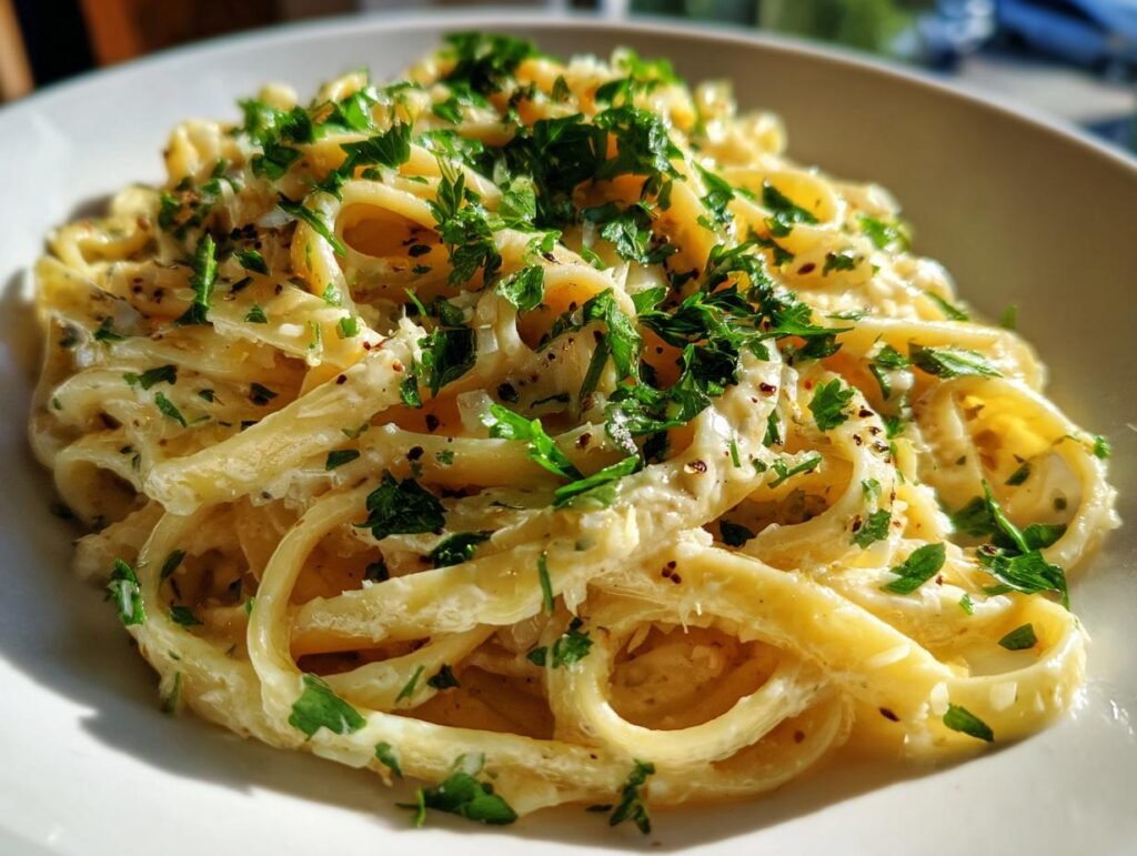 One Pot Creamy Garlic Pasta
