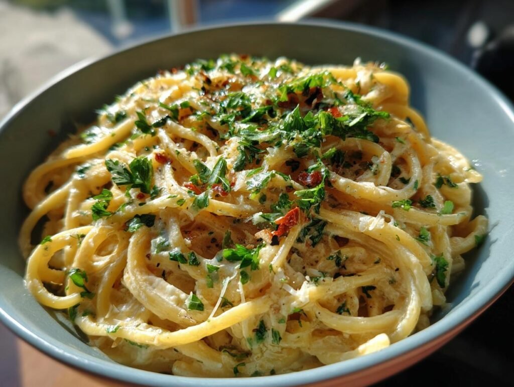 One Pot Creamy Garlic Pasta