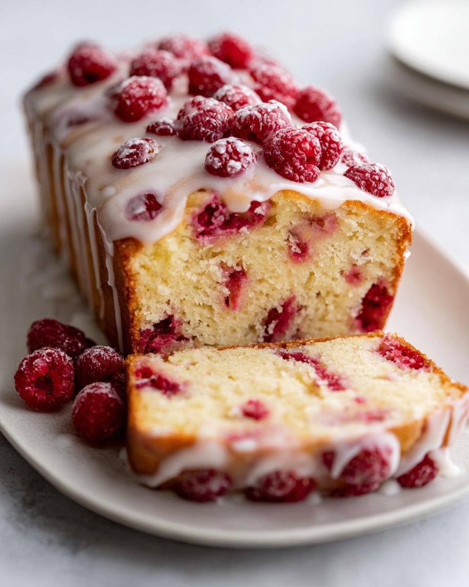 Raspberry Lemon Loaf with Creamy Glaze by Sam - detail 1