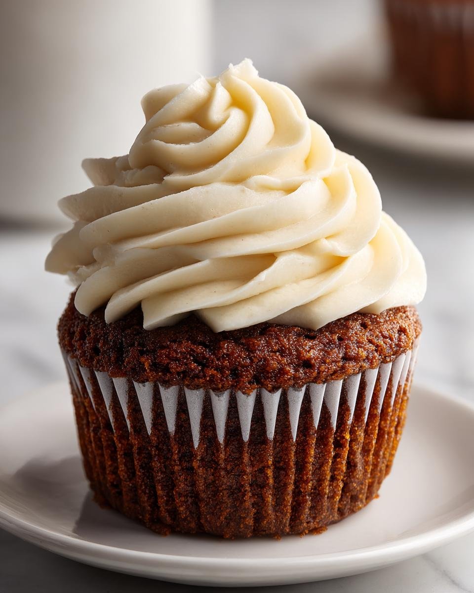 Soft Gingerbread Cupcakes With Creamy Frosting - detail 1