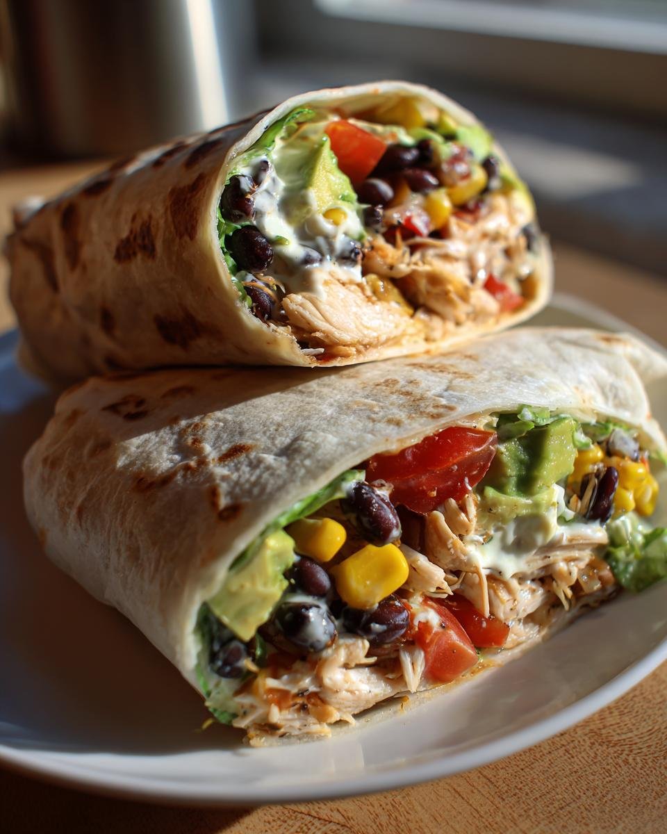 Southwest Chicken Wraps - detail 1