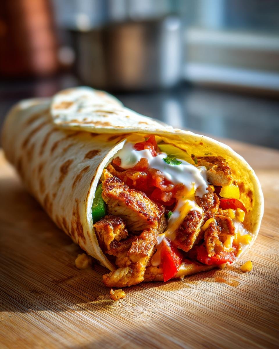 The Best Chicken Fajitas Wrap - detail 1