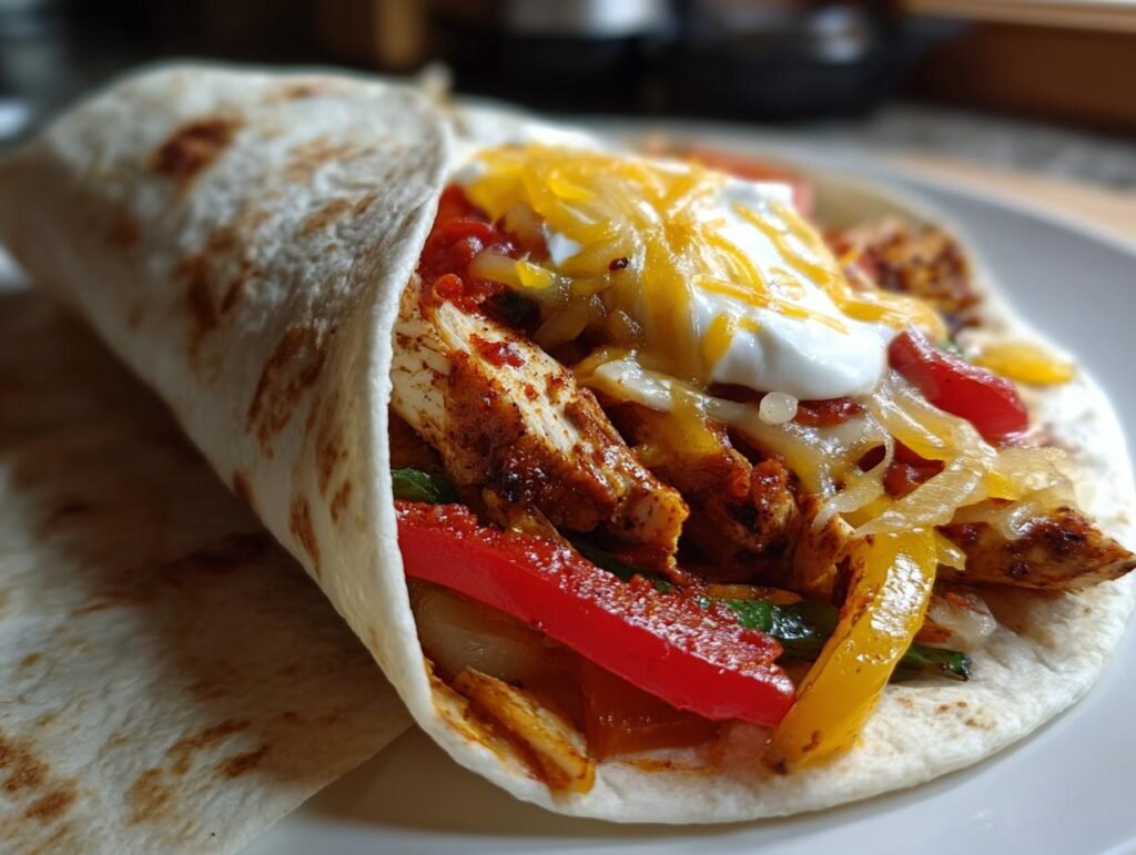The Best Chicken Fajitas Wrap