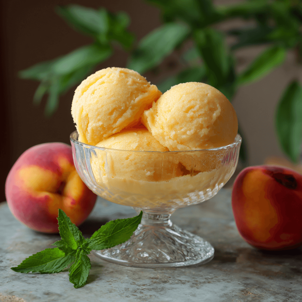 4 Ingredient Peach Sorbet: Deliciously Easy to Make!