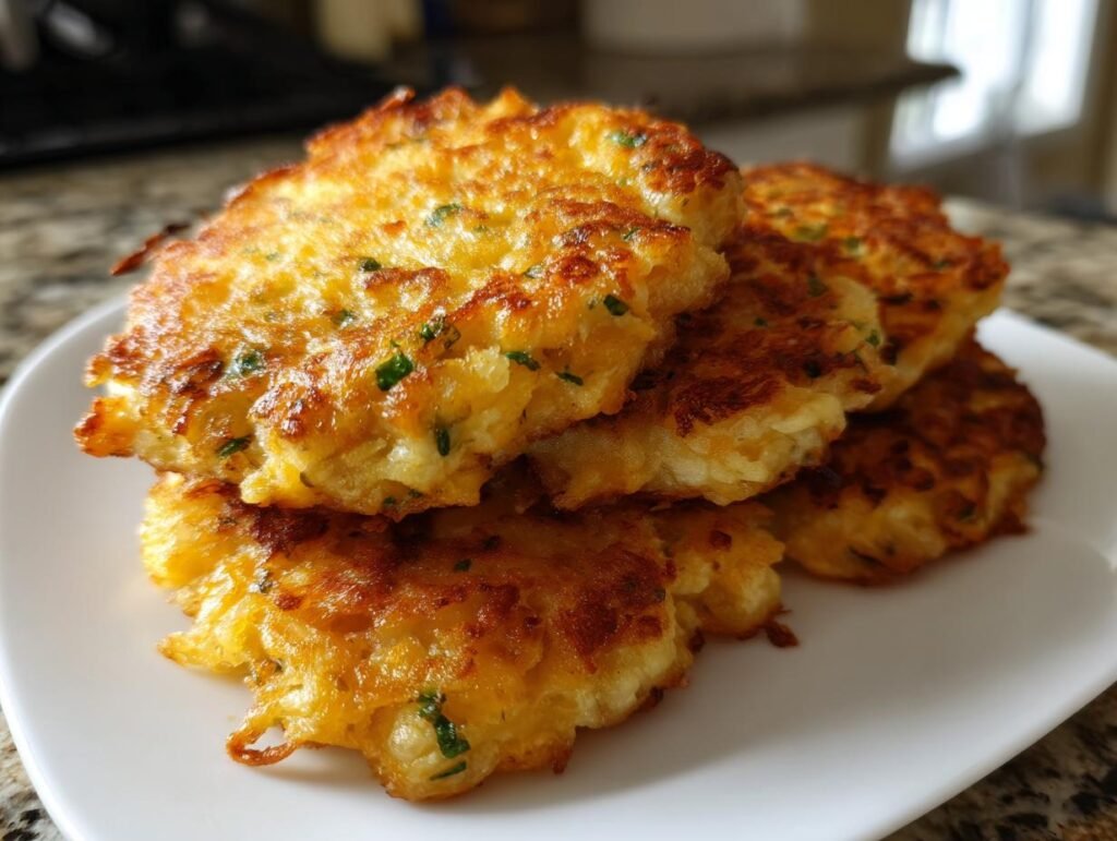 Cheesy Mashed Potato Cakes