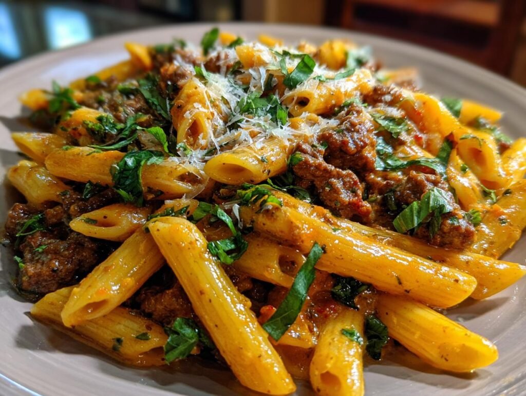 Satisfying Stovetop Creamy Beef Pasta Recipe