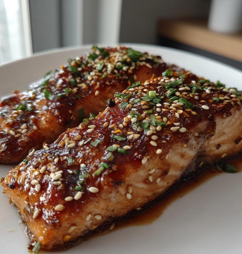 This Quick Air Fryer Teriyaki Glazed Salmon is Perfect for Any Dinner Occasion!