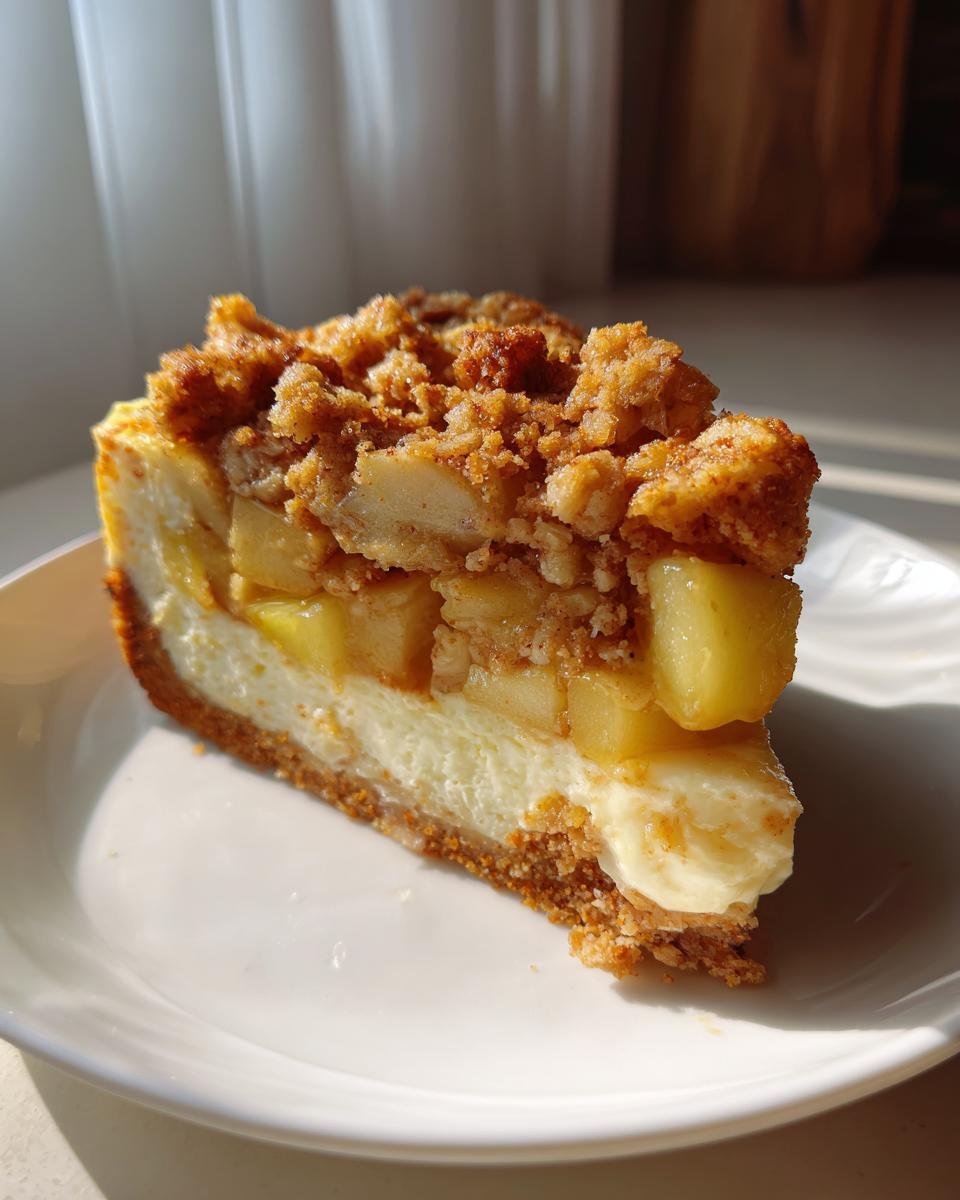 Apple Crumble Cheesecake - detail 2