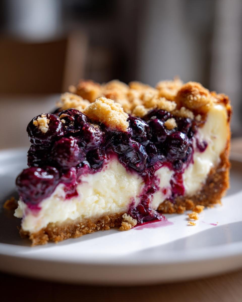Blueberry Crumble Cheesecake - detail 2