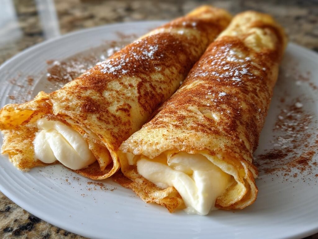 Cinnamon Roll Protein Crepes