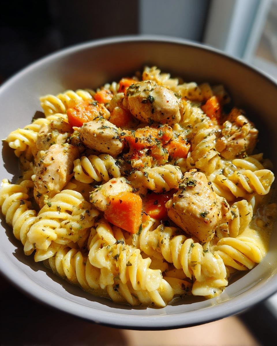 Crockpot Garlic Parmesan Chicken Pasta - detail 2